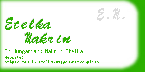 etelka makrin business card